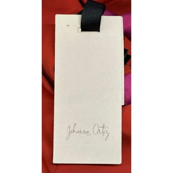 Johanna Ortiz Cut Out & Fringe-Hem Midi-Dress in Ankara Red NWT Size 4 - Picture 13 of 15